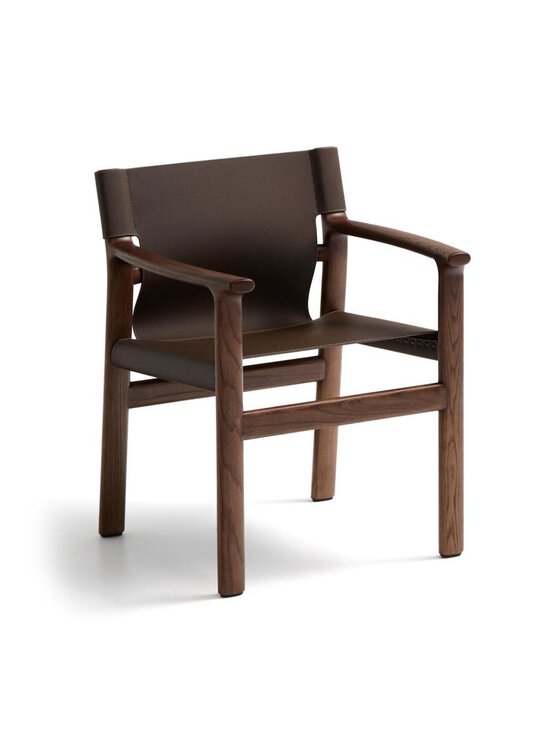 Kave Home - Jan-tuoli tummanruskea kierrätysnahka / pähkinä - BROWN | Stockmann - photo 1