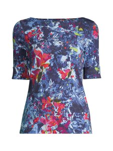 Lauren Ralph Lauren - Judy Mid Sleeve -paita - BLUE MULTI | Stockmann