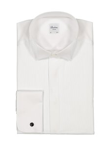 Stenströms - Tuxedo Slimline Pleats French Cuffs -kauluspaita - 000 WHITE | Stockmann