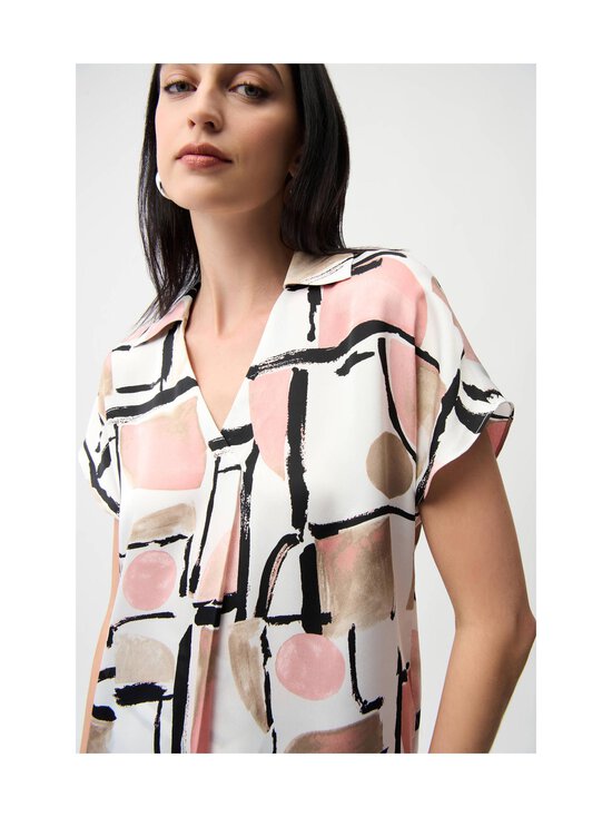 Joseph Ribkoff - Satin Abstract Print Boxy -pusero - 2539 VANILLA/MULTI | Stockmann - photo 4
