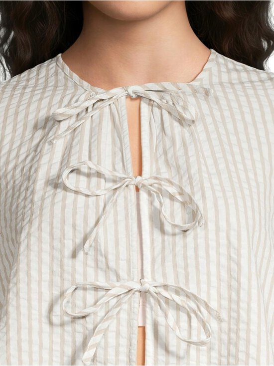 by TiMo - Seersucker Bow -pusero - 816 - KHAKI STRIPE | Stockmann - photo 4