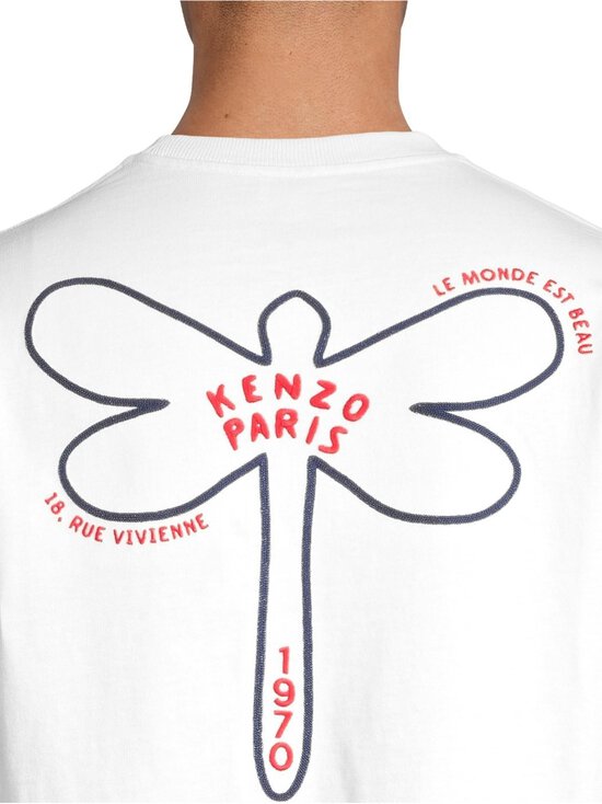 OFF WHITE Kenzo Dragonfly Embroidered Classic T-shirt |L | T