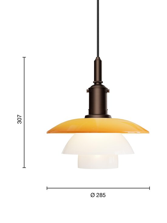 Louis Poulsen - PH 3/3 Centenary Edition -kattovalaisin - AMBER/OPAL WHITE | Stockmann - photo 3