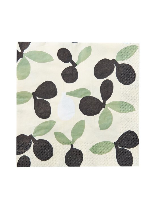 Marimekko - Omppo-lautasliinat 20 -pack - BLACK, GREEN | Stockmann - photo 1