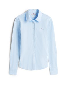 Tommy Hilfiger - Slim Fit Pique -paitapusero - 0X6 ITHACA STP/ VESSEL BLUE | Stockmann