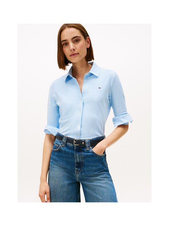 Tommy Hilfiger - Slim Fit Pique kreklblūze - 0X6 ITHACA STP/ VESSEL BLUE - photo 2 Tommy Hilfiger - Slim Fit Pique kreklblūze - 0X6 ITHACA STP/ VESSEL BLUE | Stockmann - photo 2