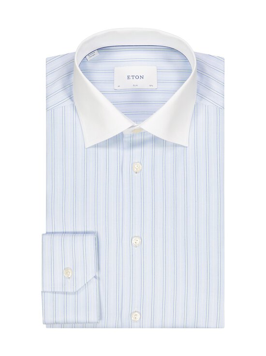 Eton - Slim Fit White Collar Striped -kauluspaita - 22 LIGHT BLUE | Stockmann - photo 1