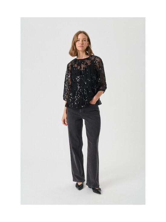 Part Two - VivanPW-läpikuultava juhlapusero - 304383 BLACK SEQUINS ON MESH | Stockmann - photo 4