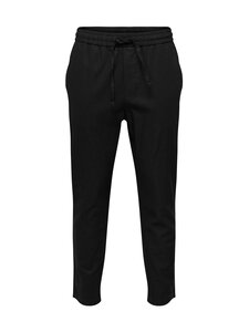 Only & Sons - OnsLinus Tapered -housut pellavalla - BLACK | Stockmann