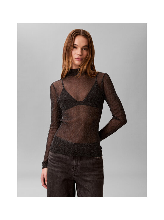 Calvin Klein Jeans - Lurex Mock Neck -paita - UB1 BLACK | Stockmann - photo 3