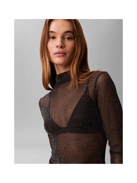 Calvin Klein Jeans - Lurex Mock Neck -paita - UB1 BLACK | Stockmann - photo 6