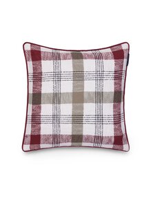 Lexington - Checked Cotton spilvendrāna 50 x 50 cm - 2895 BURGUNDY/STONE | Stockmann