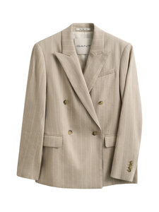 GANT - Svītrains lina maisījuma žakete - 200 OAT BEIGE | Stockmann