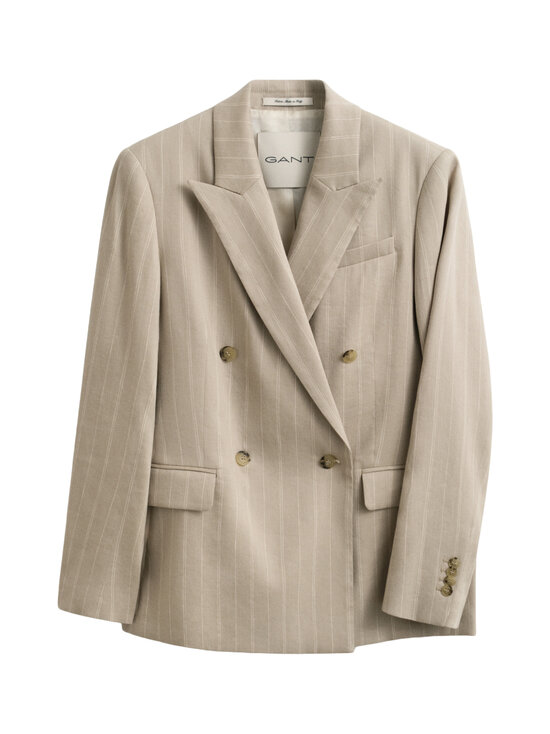 GANT - Svītrains lina maisījuma žakete - 200 OAT BEIGE | Stockmann - photo 1
