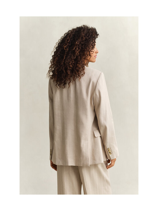 GANT - Svītrains lina maisījuma žakete - 200 OAT BEIGE | Stockmann - photo 3