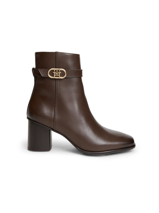Tommy Hilfiger - Nahast poolsaapad Strap Block Heel - GT6 COCOA | Stockmann - photo 6