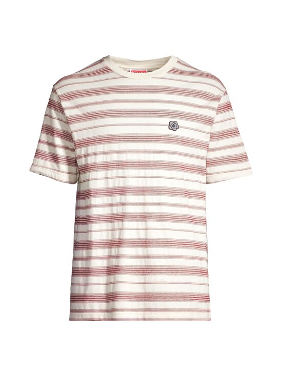 Boke Flower Striped Embroidery t-paita