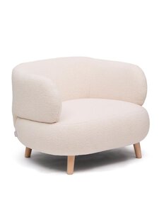 Kave Home - Luisa-nojatuoli Himalaya-kangas vaalea beige / pyökki - WHITE | Stockmann