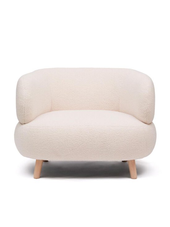 Kave Home - Luisa-nojatuoli Himalaya-kangas vaalea beige / pyökki - WHITE | Stockmann - photo 2