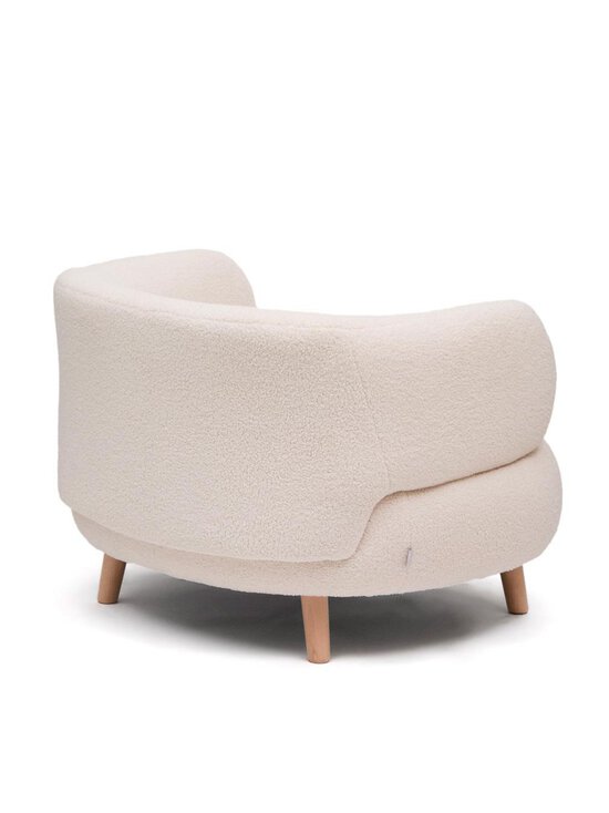 Kave Home - Luisa-nojatuoli Himalaya-kangas vaalea beige / pyökki - WHITE | Stockmann - photo 3