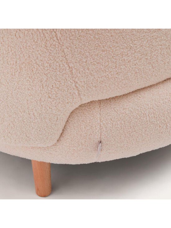 Kave Home - Luisa-nojatuoli Himalaya-kangas vaalea beige / pyökki - WHITE | Stockmann - photo 7