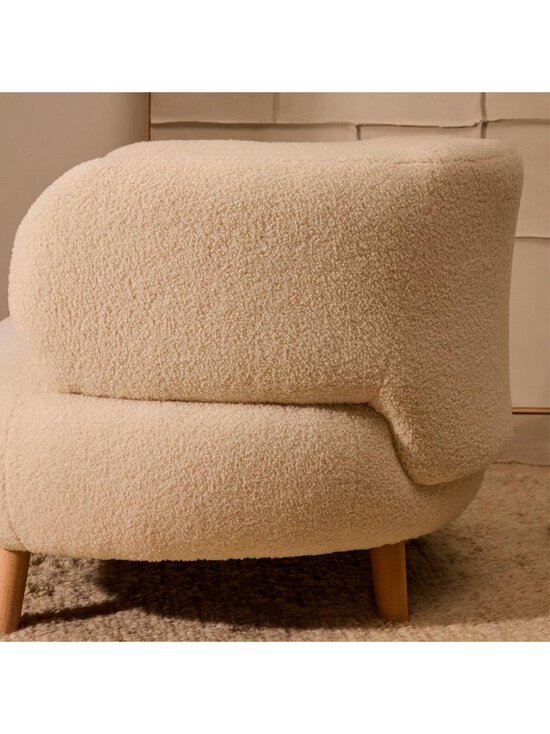 Kave Home - Luisa-nojatuoli Himalaya-kangas vaalea beige / pyökki - WHITE | Stockmann - photo 6