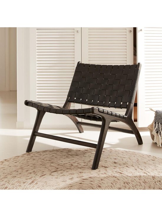 Kave Home - Calixta-lepotuoli musta nahka - BLACK | Stockmann - photo 5