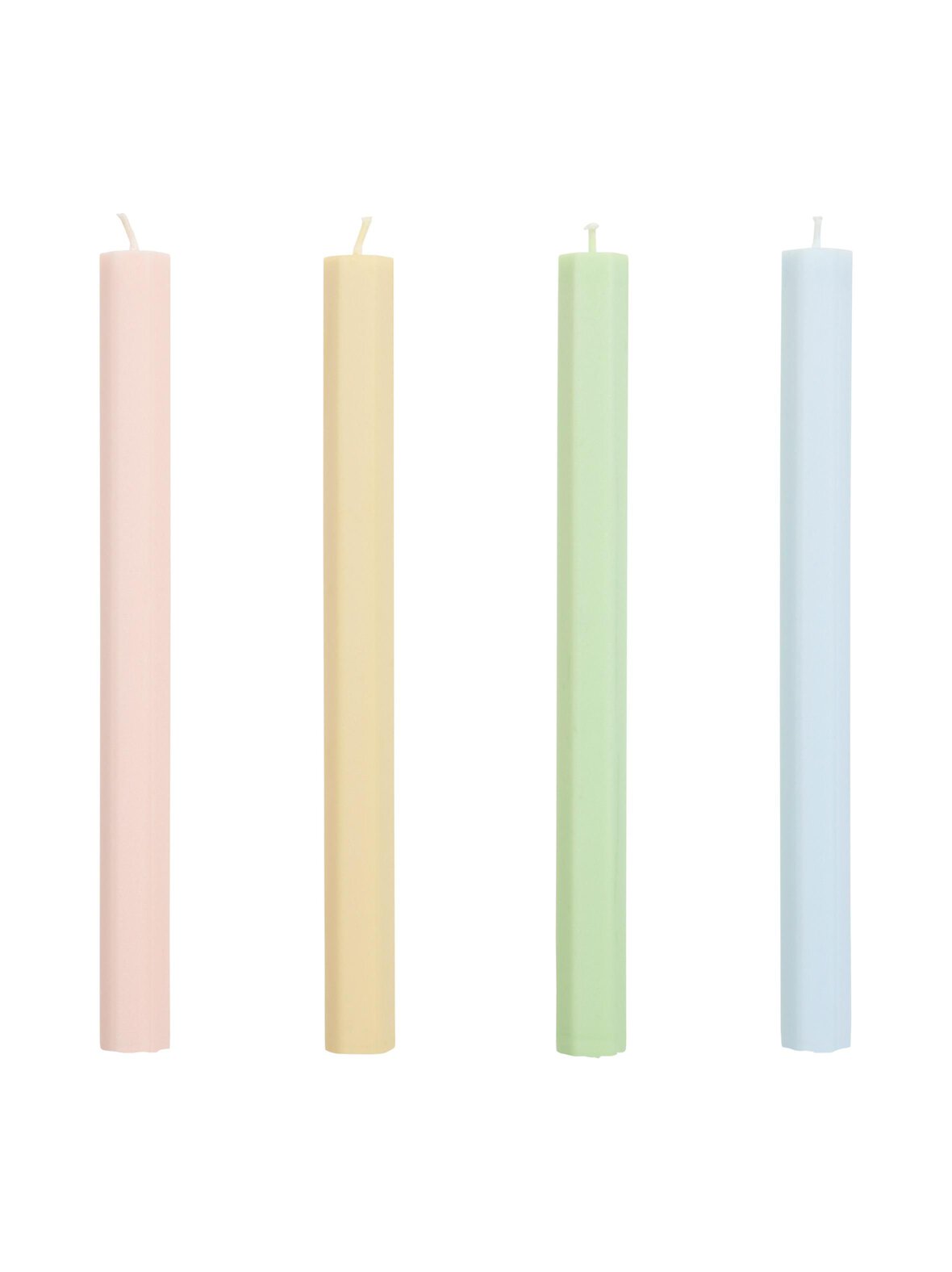 Hexagon Candle Fresh -steariinikynttilä, 4 kpl