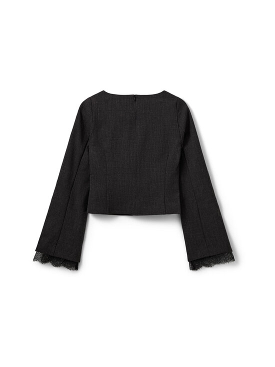 Sofie Schnoor - Pluus LaccoSW Bell Sleeve - 8011 DARK GREY MELANGE | Stockmann - photo 2