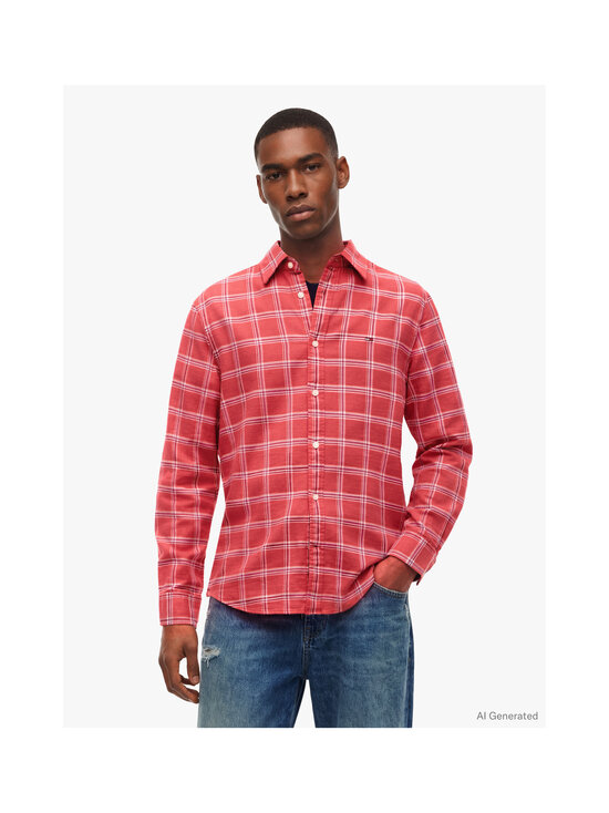 Tommy Jeans - Twill Check krekls ar apkakli - XK5 ANTHEM RED CHECK | Stockmann - photo 2