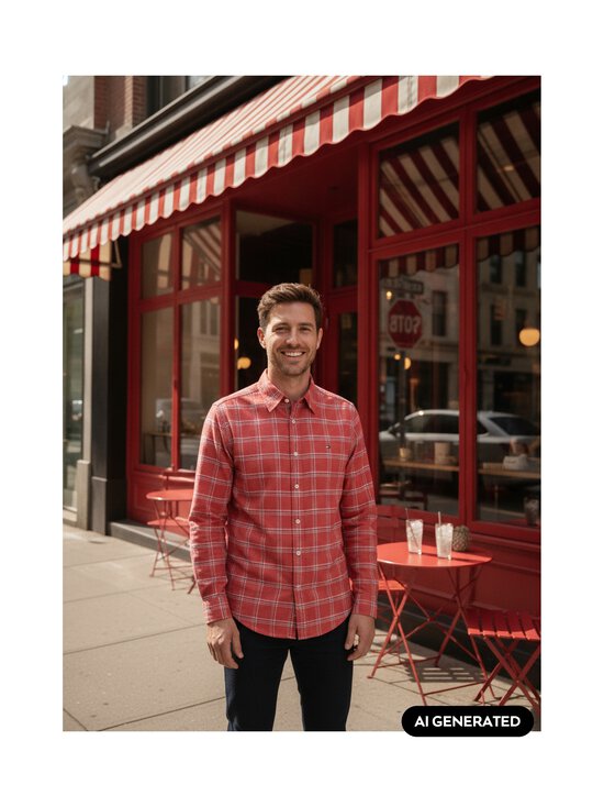 Tommy Jeans - Twill Check krekls ar apkakli - XK5 ANTHEM RED CHECK | Stockmann - photo 6