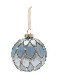 Villa Stockmann - Silver Beads -lasipallo 7,9 cm - BLUE Villa Stockmann - Silver Beads -lasipallo 7,9 cm - BLUE | Stockmann