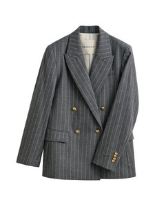 GANT - Pinstripe Club -bleiseri - 90 CHARCOAL MELANGE | Stockmann