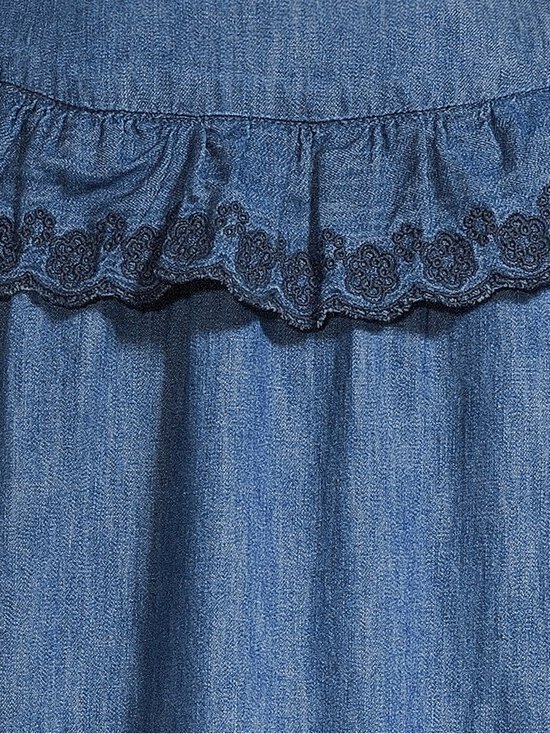GAP - Ruffle Denim džinsa kleita - DARK WASH | Stockmann - photo 5