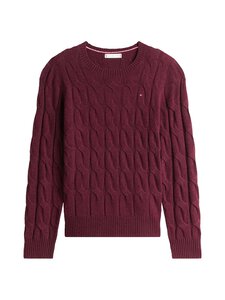 Tommy Hilfiger - Palmikkoes kudum Soft Wool - XIH DEEP BURGUNDY | Stockmann