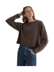 Gauhar Helsinki - Cashmere Crewneck -neulepusero - BROWN | Stockmann