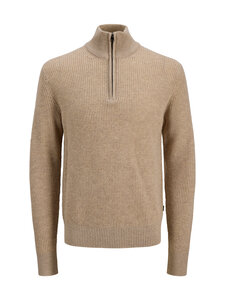 Jack & Jones - Jprblulambswool Waffle Half Zip džemperis - SILVER LINING DETAIL:MELANGE | Stockmann