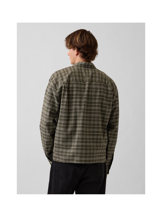 GAP - Cropped Oxford Relaxed krekls ar apkakli - OLIVE PLAID | Stockmann - photo 3