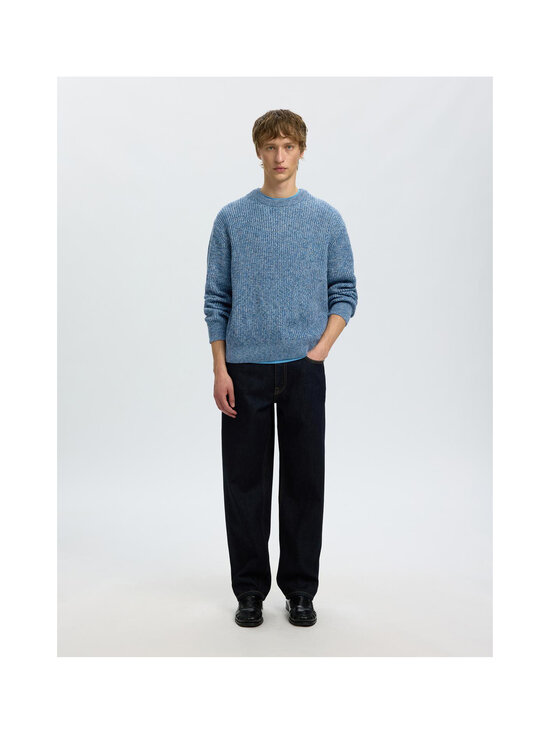 Selected - SlhTilum Crewneck -neule - BLUE HORIZON DETAIL:BLUE HORIZION / BLISSFUL BLUE / OATMEAL / SKY CAPTAIN | Stockmann - photo 3