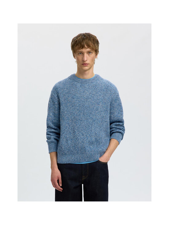 Selected - SlhTilum Crewneck -neule - BLUE HORIZON DETAIL:BLUE HORIZION / BLISSFUL BLUE / OATMEAL / SKY CAPTAIN | Stockmann - photo 5