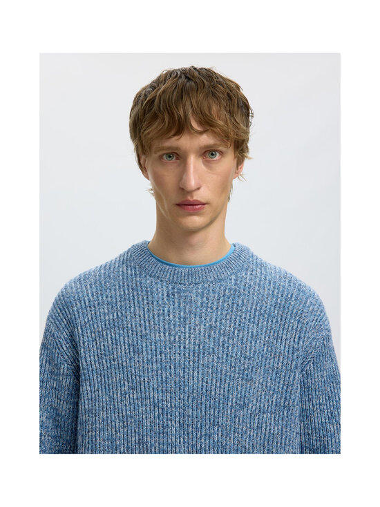 Selected - SlhTilum Crewneck -neule - BLUE HORIZON DETAIL:BLUE HORIZION / BLISSFUL BLUE / OATMEAL / SKY CAPTAIN | Stockmann - photo 6