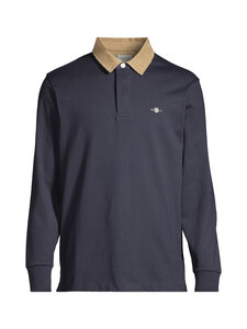 GANT - Heavy Rugger -pikeepaita vakosamettikauluksella - 433 EVENING BLUE GANT - Heavy Rugger -pikeepaita vakosamettikauluksella - 433 EVENING BLUE | Stockmann