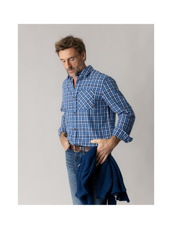 MOS MOSH - MMGDavid Spring Check -kauluspaita - 460 INDIGO BLUE | Stockmann - photo 4