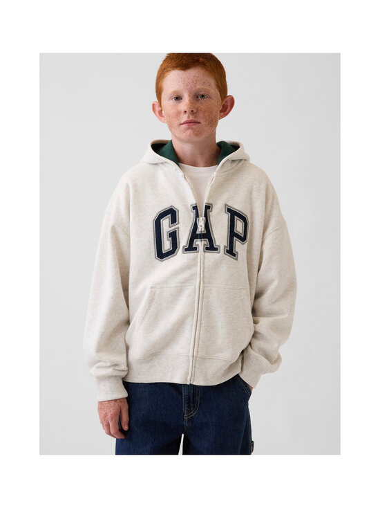 GAP - Logo Full Zip jaka ar kapuci - BOYS PALE GREY HEATHER BC01 | Stockmann - photo 2