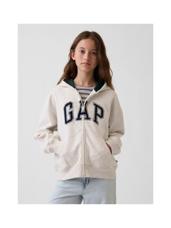 GAP - Logo Full Zip jaka ar kapuci - BOYS PALE GREY HEATHER BC01 | Stockmann - photo 4