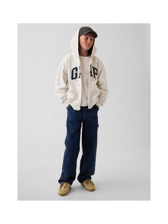 GAP - Logo Full Zip jaka ar kapuci - BOYS PALE GREY HEATHER BC01 | Stockmann - photo 5