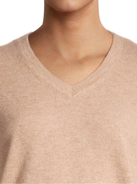 ESSENTIALS by Stockmann - Sally V-neck -kashmirneule - LT.BROWN - ALMONDINE MC-27092 - photo 4 ESSENTIALS by Stockmann - Sally V-neck -kashmirneule - LT.BROWN - ALMONDINE MC-27092 | Stockmann - photo 4