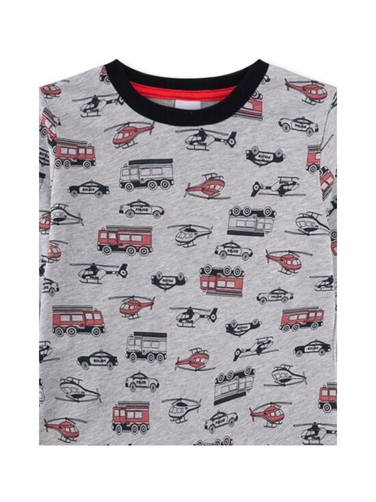 Sanetta - Emergency Vehicle -pyjamapaita ja pyjamahousut - 1646 HELLGRAU MELANGE | Stockmann - photo 3