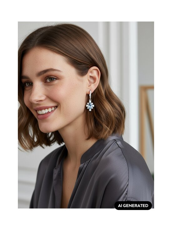 Marchesa - Kõrvarõngad Weeping Wonders Hoop With Drop - PE 12MM HOOP W DROP - RHD/BLUE | Stockmann - photo 3