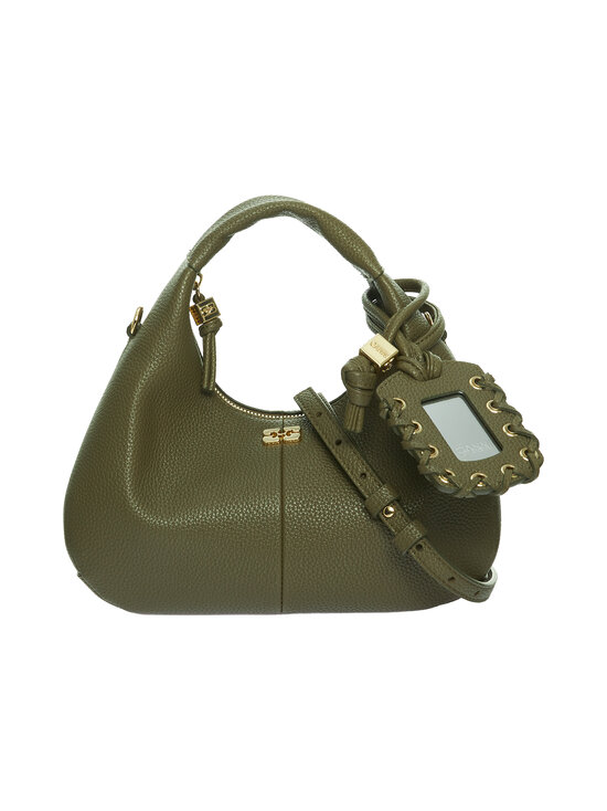 Ganni - Hobo Mini Grained -laukku - MILITARY OLIVE | Stockmann - photo 1